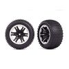 Tires & wheels, assembled, glued (2.8 ') (RXT black & satin wheels, Alias t ires, foam inserts) (2WD electric rea