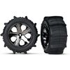 Tires & wheels, assembled, glued (2.8 ') (All-Star black chrome wheels, pad dle tires, foam inserts) (rear) (2) (