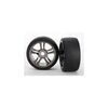 Tires & wheels, assembled/glued REAR (split-spoke,black CHR,slick)(S1)(2)