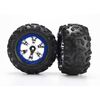 Tires & wheels, assembled, glued/blue