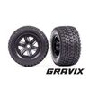 Tires & wheels, assembled, glued (X-M axx┬« black wheels, GravixÔäó tires, foa m inserts) (left & right)