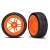 Tires and wheels, assembled, glued (s plit-spoke orange wheels, 1.9' Respon se tires) (front) (2) (VXL rated)