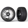 Tires and wheels, assembled, glued (s plit-spoke black chrome wheels,├é┬á1.9' Response tires) (extra wide, rear) (