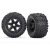 Tires & wheels, assembled, glued (bla ck wheels, Talon EXT tires, foam inse rts) (2) (17mm splined) (TSM rated)