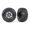 Tires & wheels, assembled, glued (bla ck wheels, dual profile (2.8' outer, 3.6' inner), Sledgehammer tires, foam