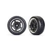 Tires and wheels, assembled, glued (b lack with chrome wheels, 2.1' Respons e tires) (extra wide, rear) (2)