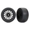 Tires and wheels, assembled, glued (m ulti-spoke black wheels, 2.0' ultra-w ide slick tires, foam in