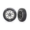 Tires & wheels, assembled, glued (Wel d black chrome wheels, tires, foam in serts) (front) (2)