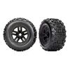 Tires and wheels, assembled, glued (3 .8' black wheels, Sledgehammer tires, foam inserts) (2)