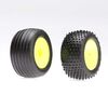 MICRO Front/Rear Wheels & Tires 4 pneus / jantes - jaune