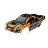 Body, XRT, orange (painted, decals ap plied) (assembled with front & rear b ody supports for clipless mounting, r
