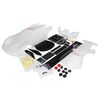 Body, Ford GT (clear, requires paint ing)/ decal sheet (includes tail ligh ts, exhaust tips, & mounting hardware