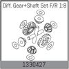 Diff. Zahnradsatz m. Wellen V/H 1:8