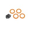 Beadlock rings, orange (1.9') (alumin um) (4)/ 2x10 CS (48)