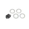 Beadlock rings, satin (1.9') (aluminu m) (4)/ 2x10 CS (48)