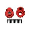 Portal housings, outer, 6061-T6 alumi num (red-anodized) (2)/ 2.5x10 CS (12 )