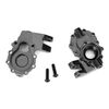 Portal housings, inner (front), 6061- T6 aluminum (charcoal gray-anodized) (2)/ 3x12 BCS (2)