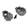 Portal housings, inner (rear), 6061-T 6 aluminum (charcoal gray-anodized) ( 2)/ 2.5x10 CS (2)