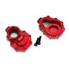 Portal housings, inner (rear), 6061-T 6 aluminum (red-anodized) (2)/ 2.5x10 CS (2)