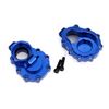 Portal housings, inner (rear), 6061-T 6 aluminum (blue-anodized) (2)/ 2.5x1 0 CS (2)