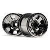 Jantes noir-chrome WARLOCK (2.2in/2pcs)