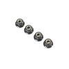 Black Alum Flanged Locknut, M4 x 0.7m m x 7mm (4)