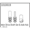 Main Drive Shaft Set & Axle Hub - black
