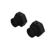 Aluminum Wheel Hex 17mm, 16.5mm Thick , Black (2)