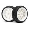 STRADA TC Treaded tyre, white 12 Thick spoke wheel assembly