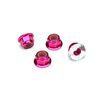 NUTS, 4MM FLANGED NYLON LOCKING PINK