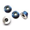 NUTS, 4MM FLANGED NYLON LOCKIN