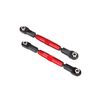 Camber links, front (TUBES red-anodiz ed, 7075-T6 aluminum, stronger than t itanium) (83mm) (2)/ rod ends, rear (