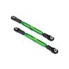 Camber links, rear (TUBES green-anodi zed, 7075-T6 aluminum, stronger than titanium) (73mm) (2)/ rod ends, rear