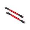 Camber links, rear (TUBES red-anodize d, 7075-T6 aluminum, stronger than ti tanium) (73mm) (2)/ rod ends, rear (4