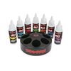Spinning carousel rack (includes 20 w t, 30 wt, 40 wt, 50 wt, 60 wt, 70 wt, & 80 wt premium shock oils)