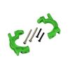 Caster blocks (c-hubs), extreme heavy duty, green (left & right)/ 3x32mm h inge pins (2)/ 3x20mm BCS (2) (for us