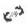Caster blocks (c-hubs), extreme heavy duty, black (left & right)/ 3x32mm h inge pins (2)/ 3x20mm BCS (2) (for us