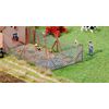 Clôture grillagée avec poteaux en bois 340 mm