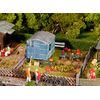 Schrebergarten mit Bauwagen