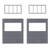 2 Wandelemente mit horizontalen Fenstern  Goldbeck