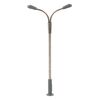 Éclairage public LED Fouet double bras blanc froid