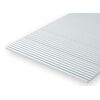Plaque blanche 15x30cm 0.50mm striée en V .050