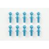 4mm ALU Ball Connector blau (10)