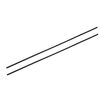 Tube d'antenne noir avec bouchon (2pcs)