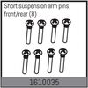 Short suspension arm pins front/rear (8)