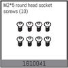 M2*5 round head socket screws (10)