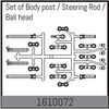 Upper suspension arm set front/rear