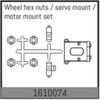 Wheel hex nuts / servo mount / motor mount set