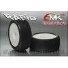 Rapid Tyres in Silver compound glued on rims (Pair) - for Astroturf
