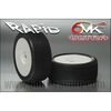RAPID Tyres in 0/18 compound glued on rims (Pair)
